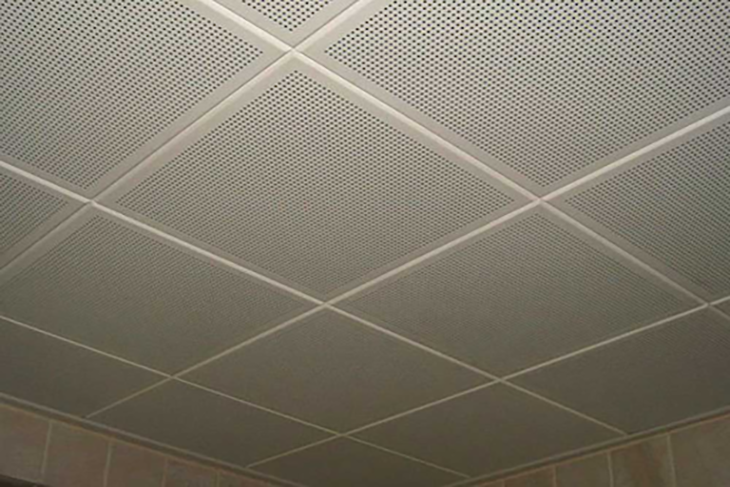 Mẫu trần nhôm Clip-in 600x600mm được lắp đặt